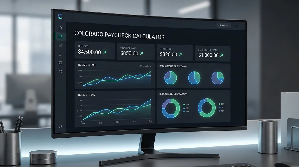 Visual breakdown of a Colorado paycheck including State Tax and FAMLI deductions.