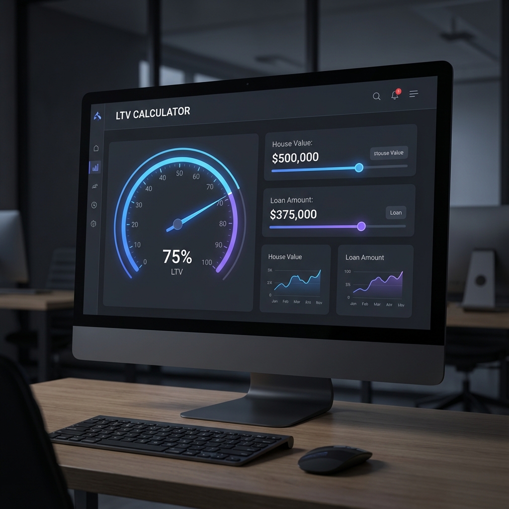 Interactive visual showing loan-to-value ratio, equity, and PMI status.