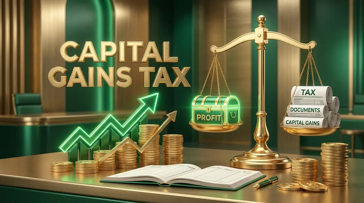 Capital gains tax calculator showing 2025 tax rates and calculation results