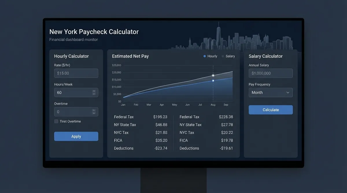 Calculate your true take-home pay in New York with our updated 2025 calculator.
